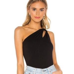 Bailey 44 Black one shoulder Tiramisu top